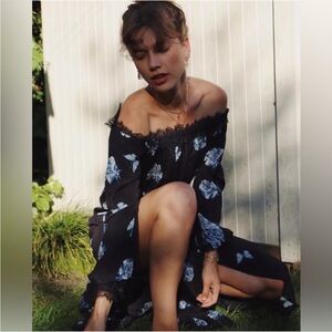 The Kooples Rosie wide silk maxi dress